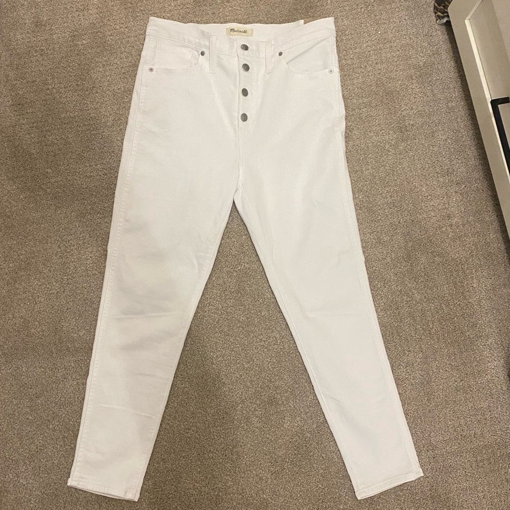 Madewell white high rise skinny jeans NWT